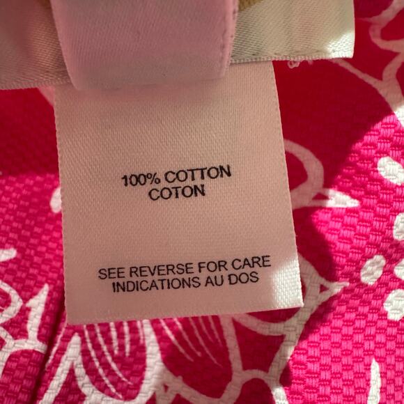 Talbots Women’s Pink Floral Print Magenta Ankle Pants Cotton Barbie Y2K sz 10 - Picture 8 of 8